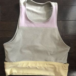 outdoor voices slashback crop xs